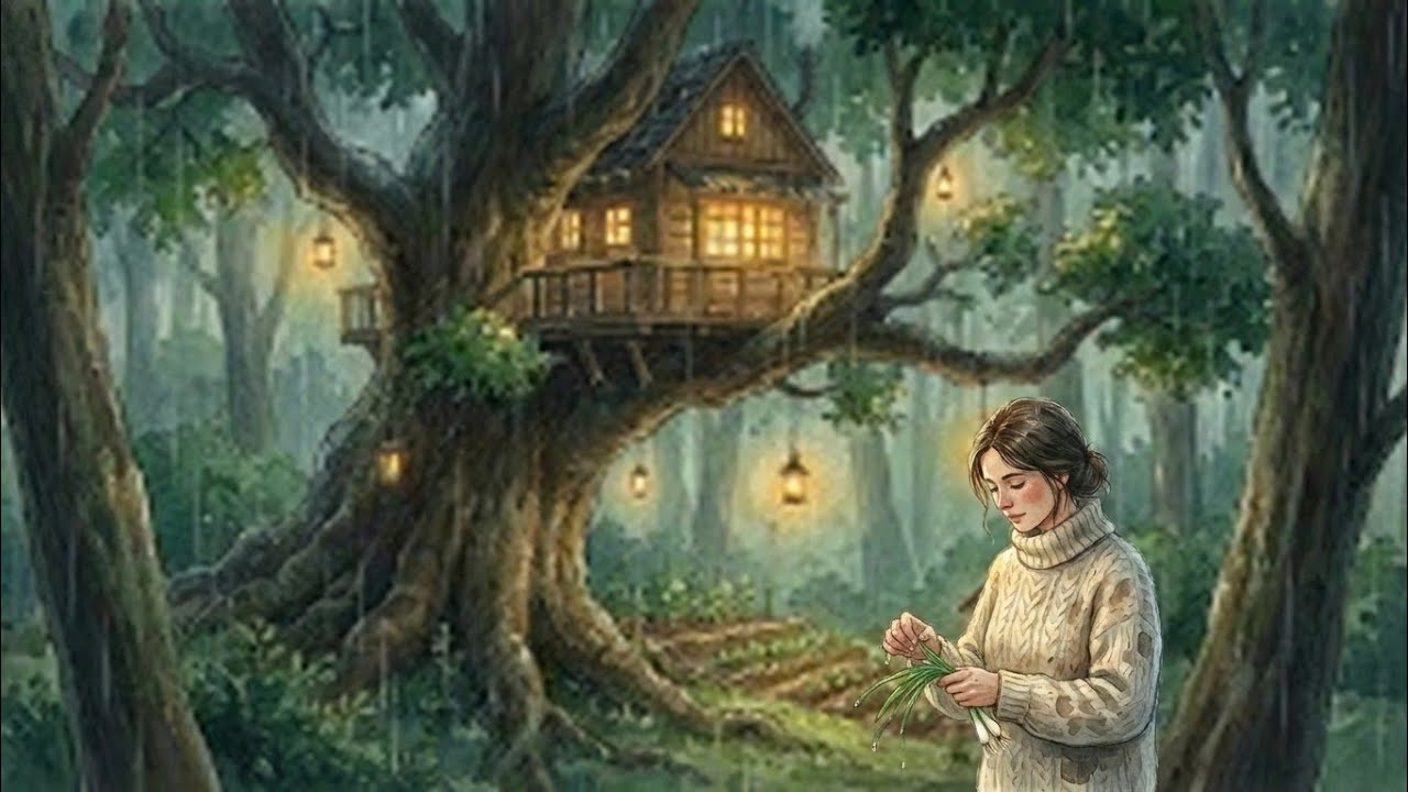 Stormy Night Treehouse Cooking 🍜🌲 | Peaceful Family Bedtime Story