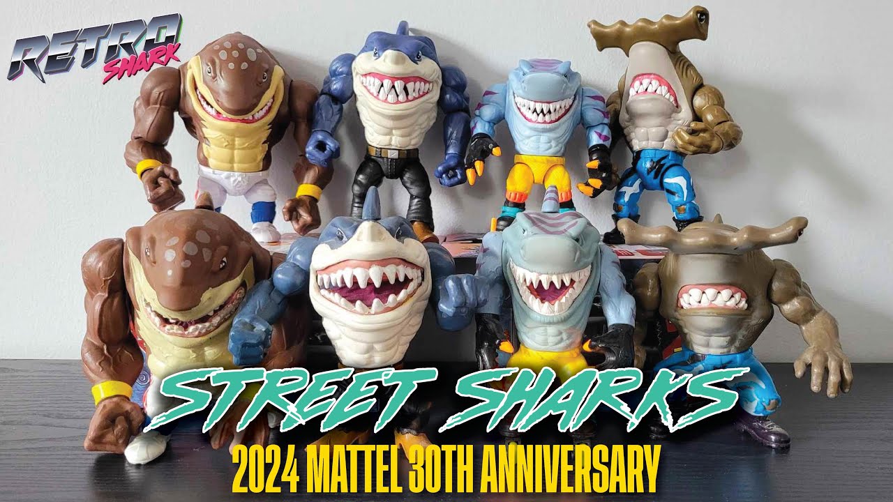 Street Sharks 1994 vs 2024 Mattel 30th Anniversary Street Sharks - Ripster | Jab | Slammu | Streex