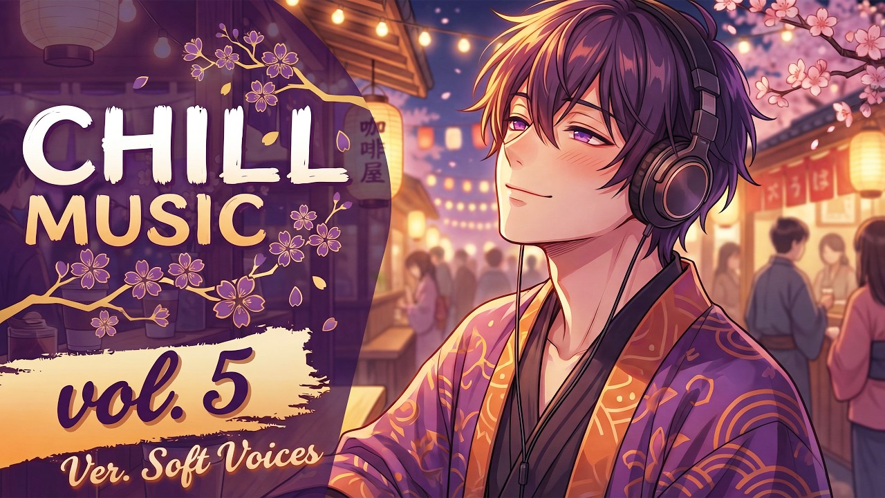 Lantern Glow After Midnight 🌙 | Soft Pop & R&B Vocal Chill | Hidamari Desk Vol.5
