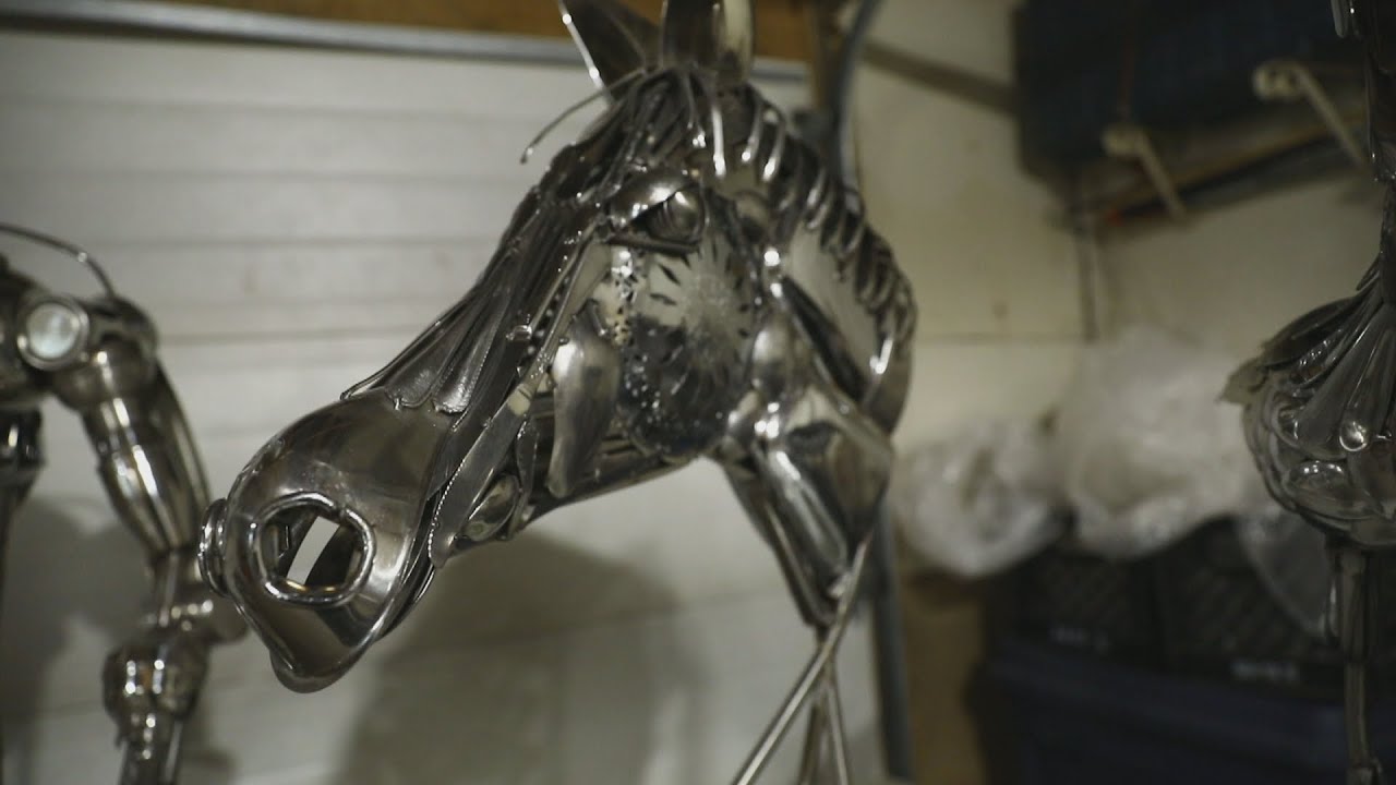 Turning household silverware and cutlery into art