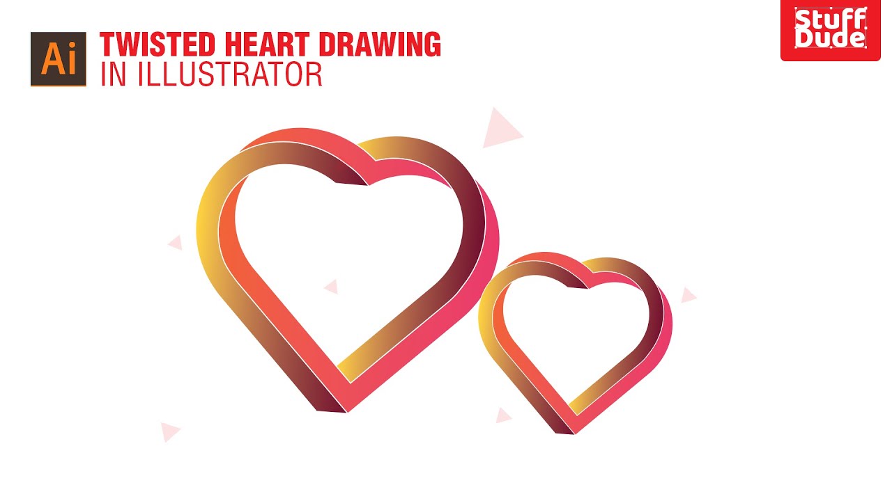 Twisted Hearted Drawing in Adobe Illustrator | Stuff Dude