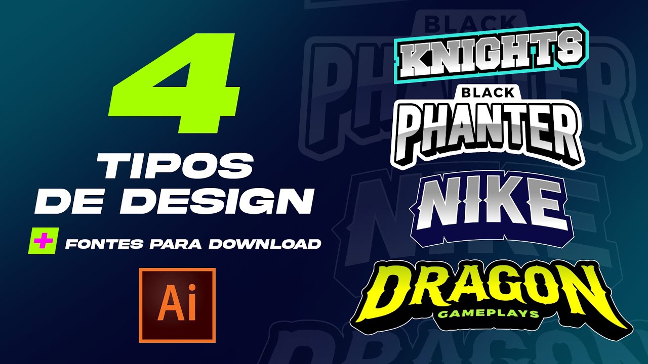 Como fazer fonte para logo  E-SPORTS no Adobe Illustrator