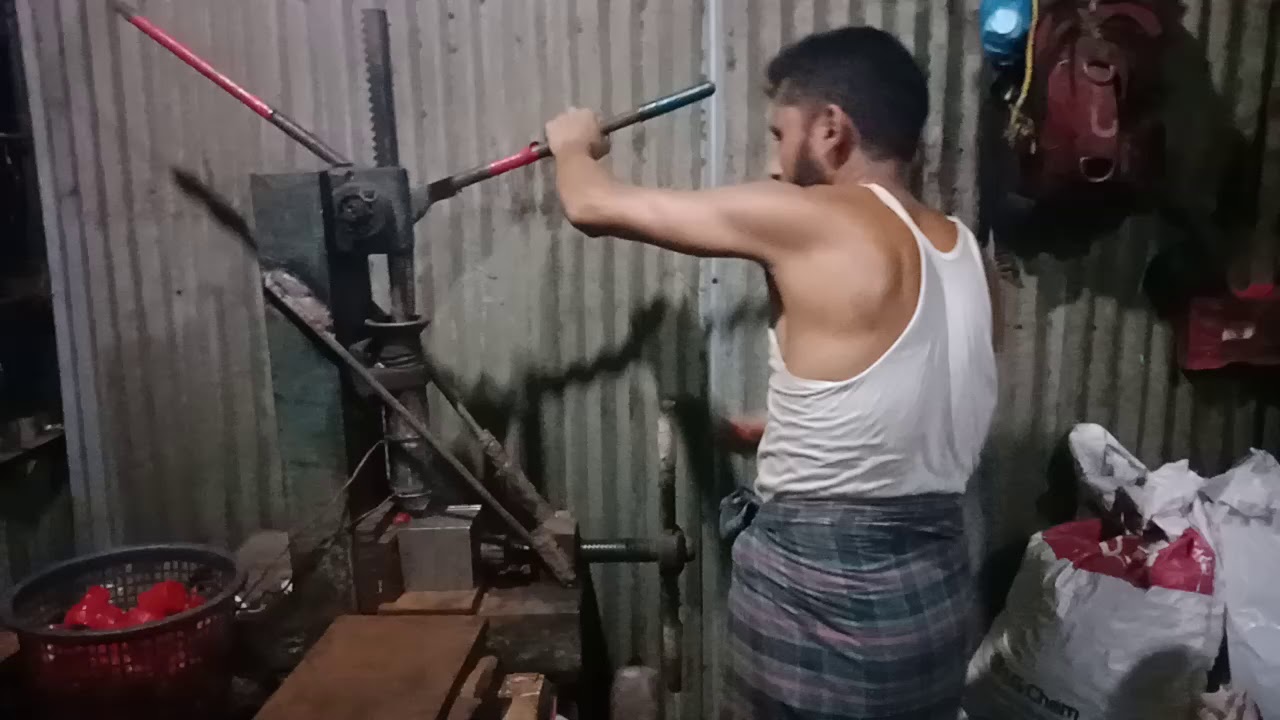 Plastic Cap Production By Hand Machine.