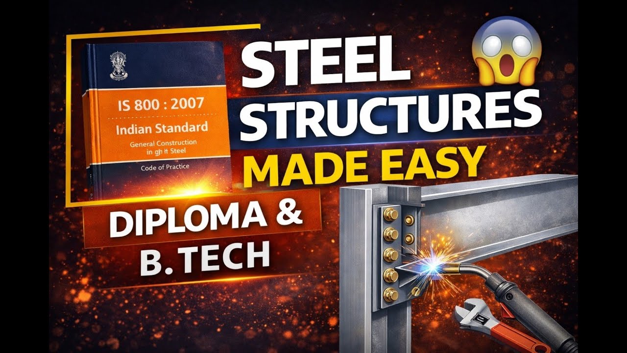 Steel structure design Lecture in telugu|IS 800|Diploma & B.Tech