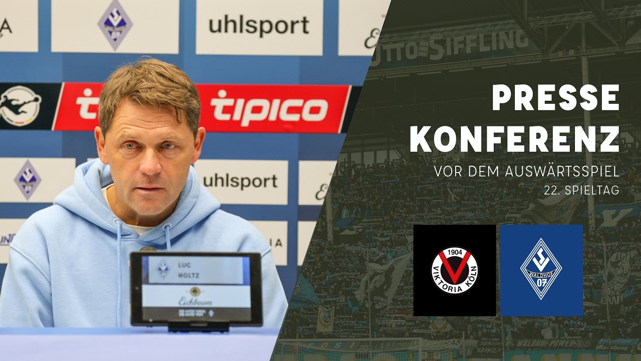 3. Liga | 22. Spieltag | FC Viktoria Köln - SV Waldhof | Pressekonferenz vor dem Spiel