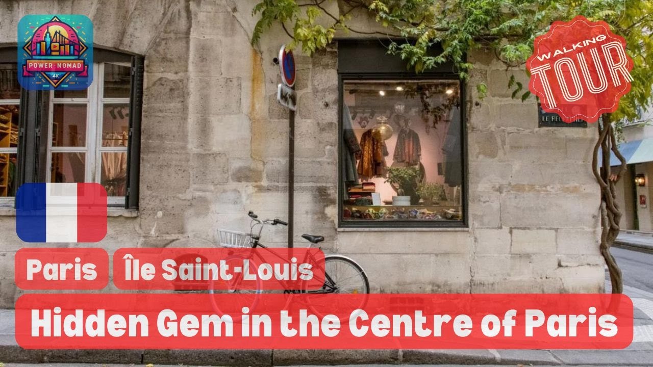 Paris 🌊 HIDDEN GEM 🏰 Île Saint-Louis behind Notre Dame WALKING TOUR | Ice Cream & Secrets | 4K