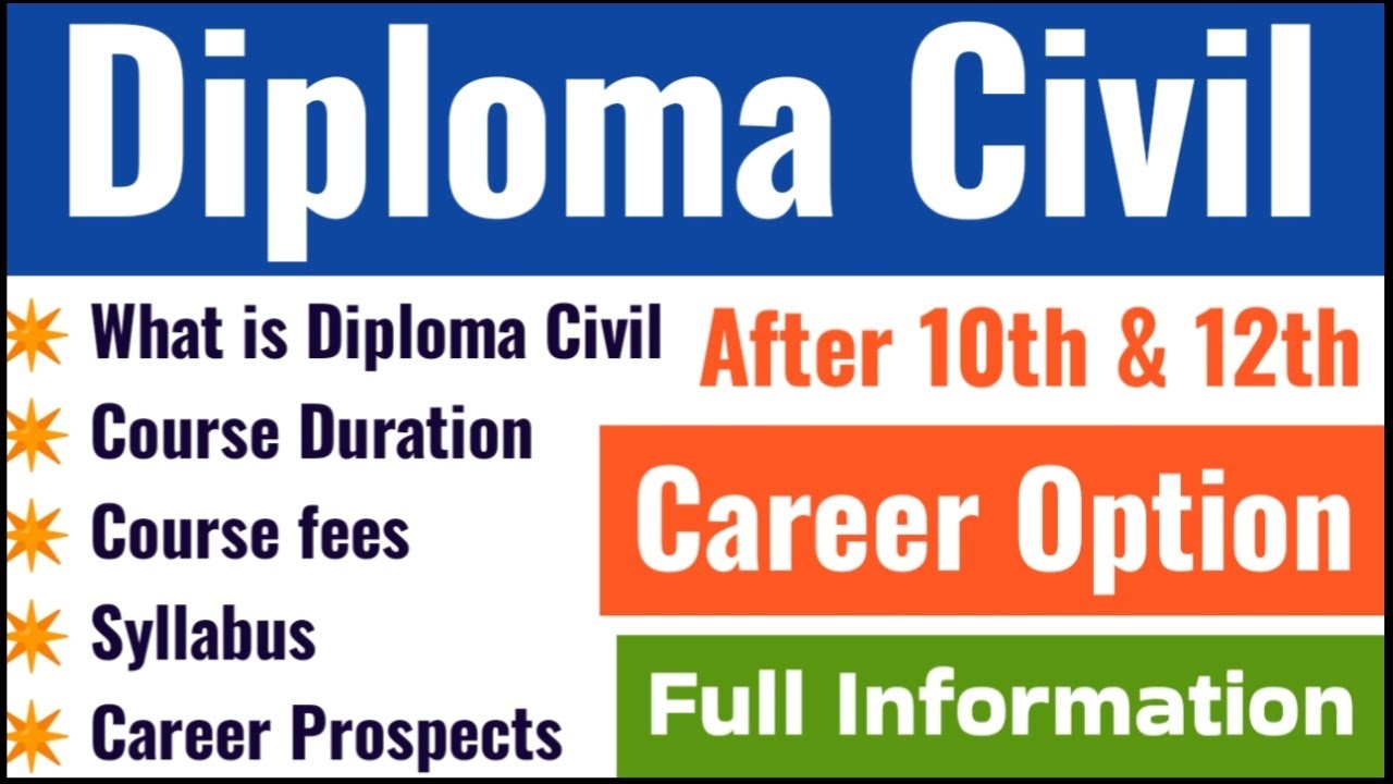 diploma in civil engineering details in hindi | after 10th course | after 12th science career |