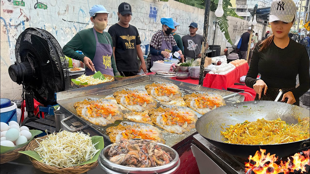 Tylko 1,20 USD za r&oacute;żnorodne omlety z małżami i chrupiącą wieprzowiną Pad Thai w Bangkoku | Uliczne