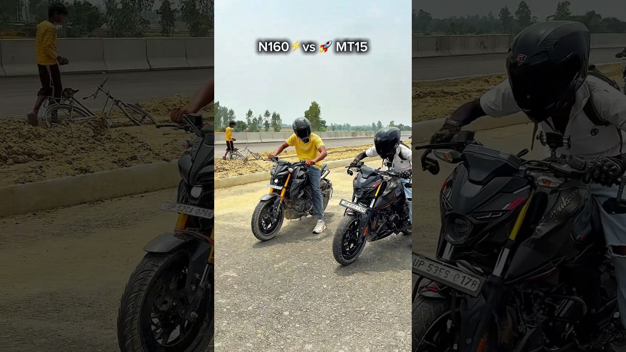 MT15 vs N160 dragrace 🚀 #shorts #youtubeshorts #mt15 #n160