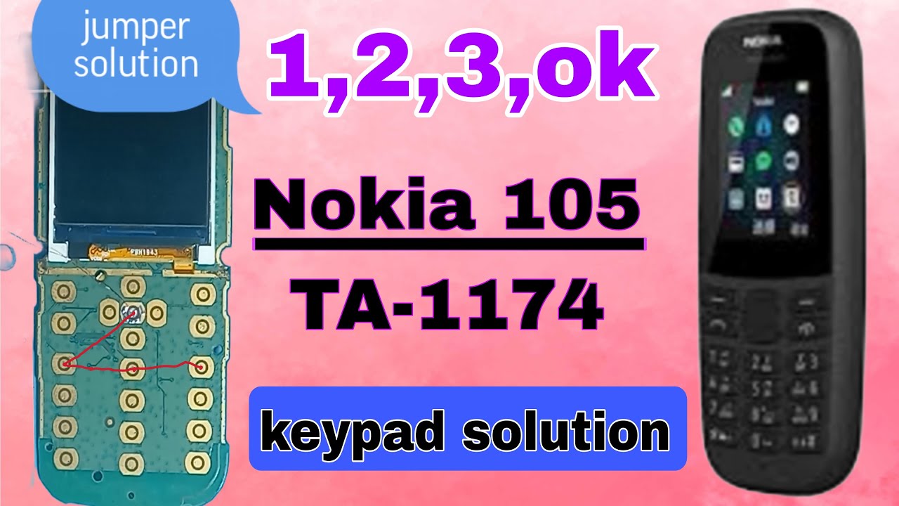 Nokia 105 TA 1174 1,2,3,Ok Key Not Working
