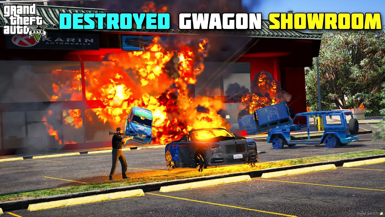 GTA 5 : RUSSIAN MAFIA DESTROYED G-WAGON CAR SHOWROOM || BB GAMING