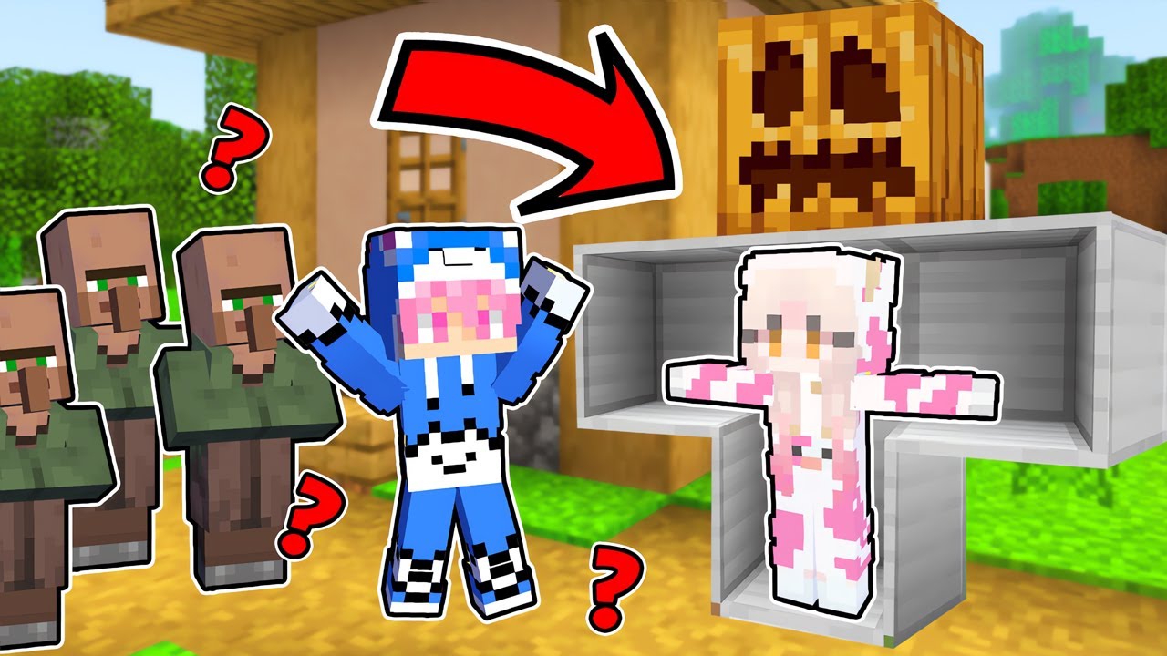 MOMON DIAM2 SEMBUNYI DI DALAM BADAN GOLEM UNTUK PRANK ATUN ft @bangjblox MINECRAFT