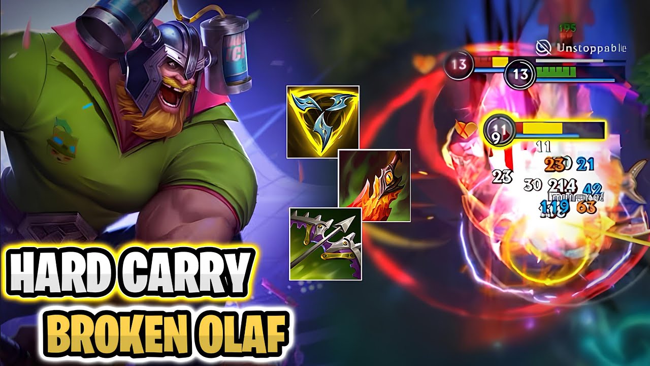 Olaf Dominates the Jungle And Broken the Game! Wild Rift (Runes & Build)