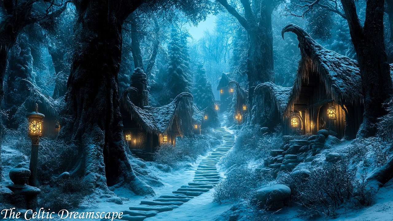 The Snowbound Witchwood Cabin | Medieval Celtic Winter Ambience for Study & Deep Focus