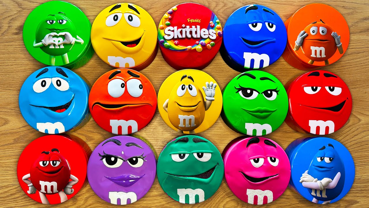 Satisfying Video | HUGE Unpacking Colorful Skittles and Tasty M&M'S Candy From 15 Mystery Tins ASMR