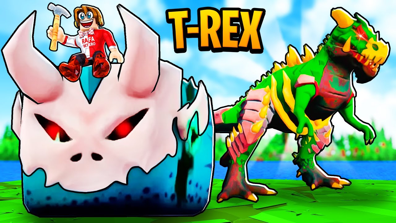 CRIEI A RÉPLICA DA T-REX NO BUILD A BOAT FOR A TREASURE | ROBLOX