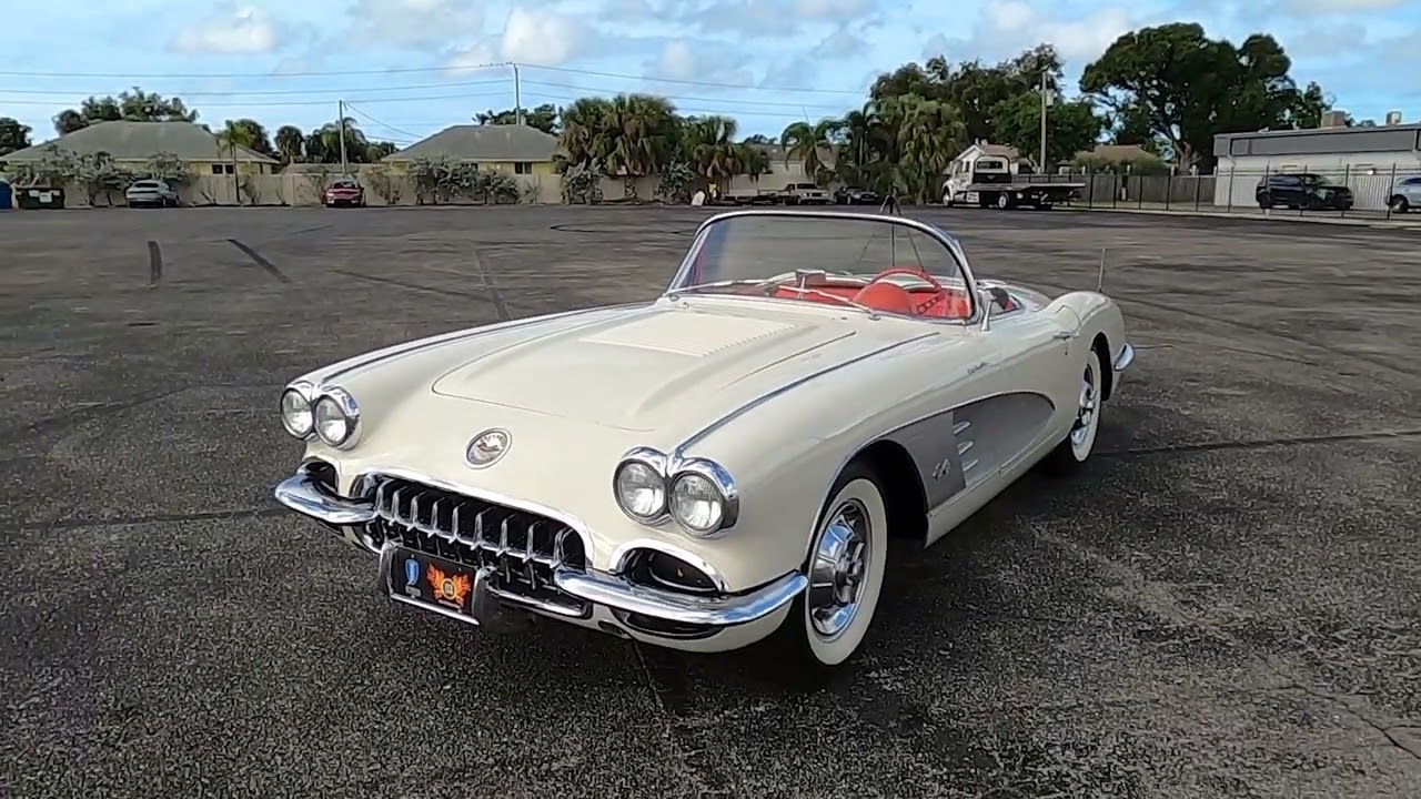 Chevrolet Corvette Fuelie Snowcrest White 1958 года выпуска