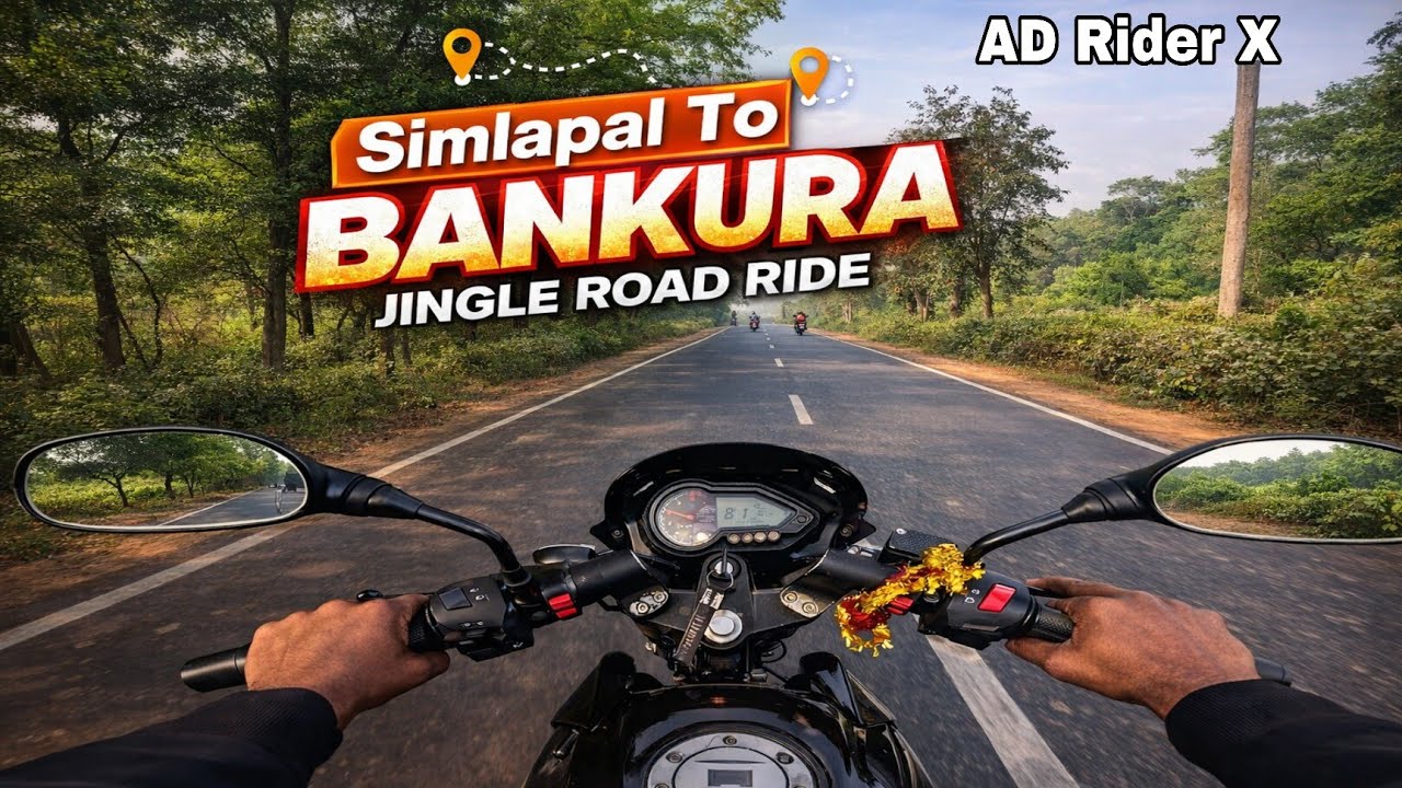 Simlapal To Bankura  Jungle Road Ride 😱 Jungle Bohat Bada Hai 😍#pulsar180 #motovlog #viralvideo