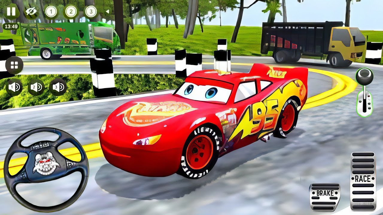 Dinoco Lightning McQueen Car in India Driving - Bus Simulator Indonesia 3D #9 - Android Gameplay