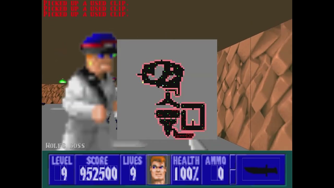 Прохождение Wolfenstein 3D Эпизод 6 Конфронтация 9 уровень Финал #55