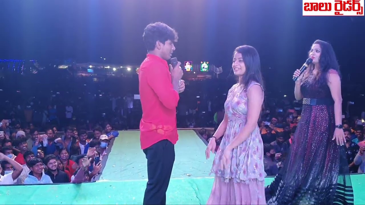dhee 14 sai nanika love propsal on stage Balu riders Event