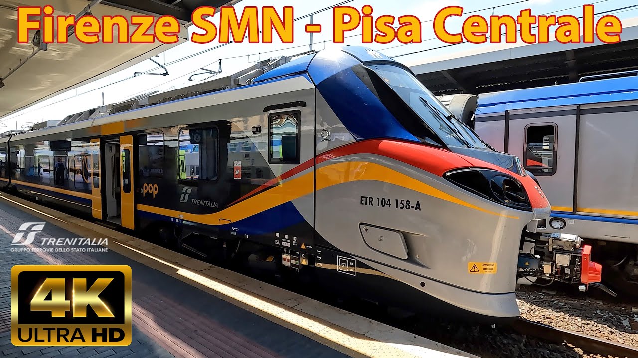 Ride from Florence to Pisa on Trenitalia regional train.