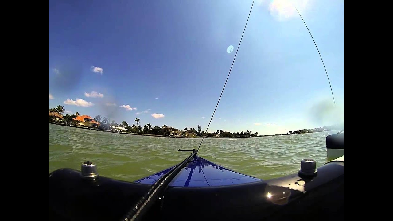 Light wind MicroKat sailing in Naples, FL