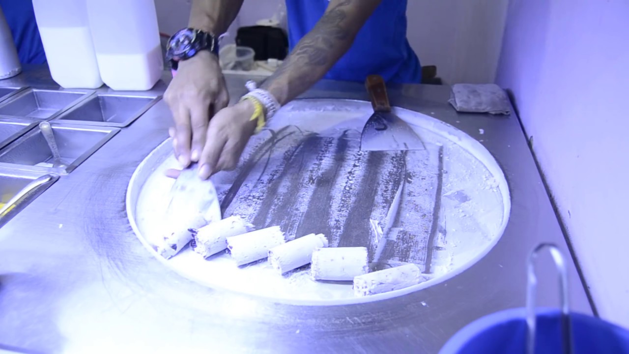 Awesome handmade ICE CREAM ROLLS from Thailand - Phi phi Island 2019 - Phuket