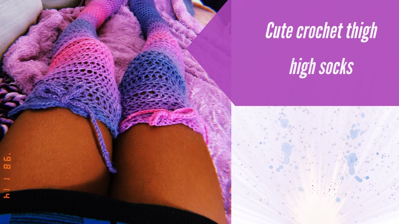 Crochet Thigh high socks | Etsy order Vlog | crochet with me