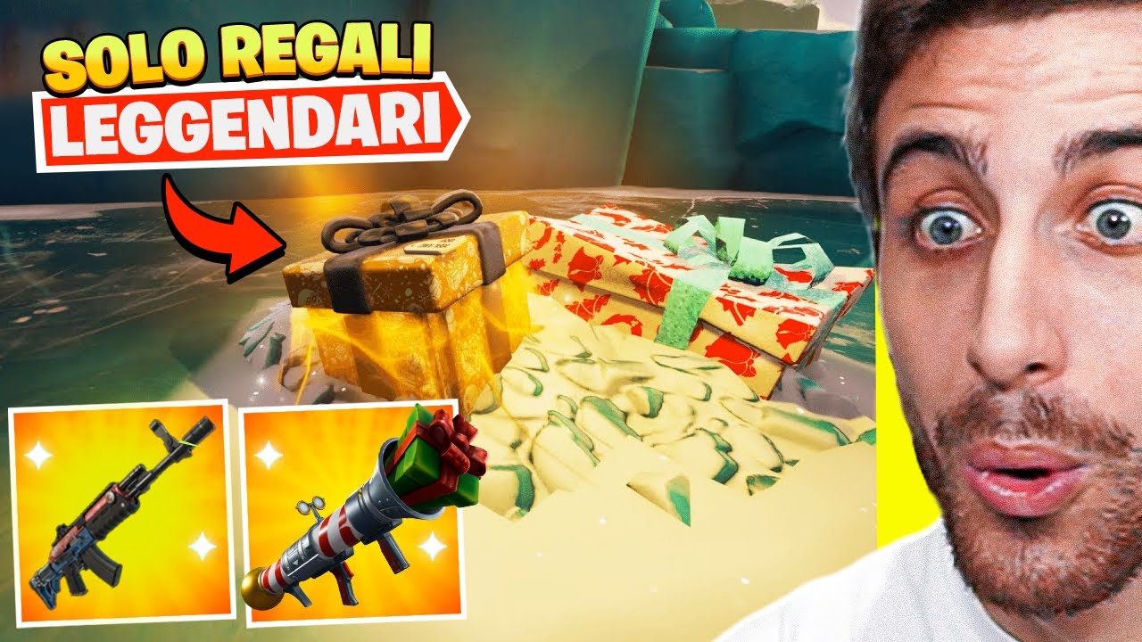 Gioco con SOLO il LOOT dei REGALI LEGGENDARI! *Challenge di Natale* Capitolo 5 Fortnite ITA!