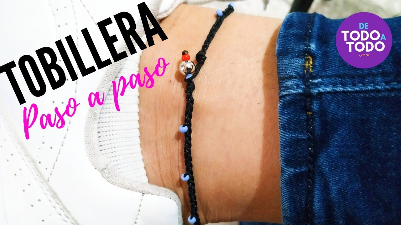 ⭐ C&oacute;mo hacer una tobillera paso a paso? How to make an anklet with beads? DIY