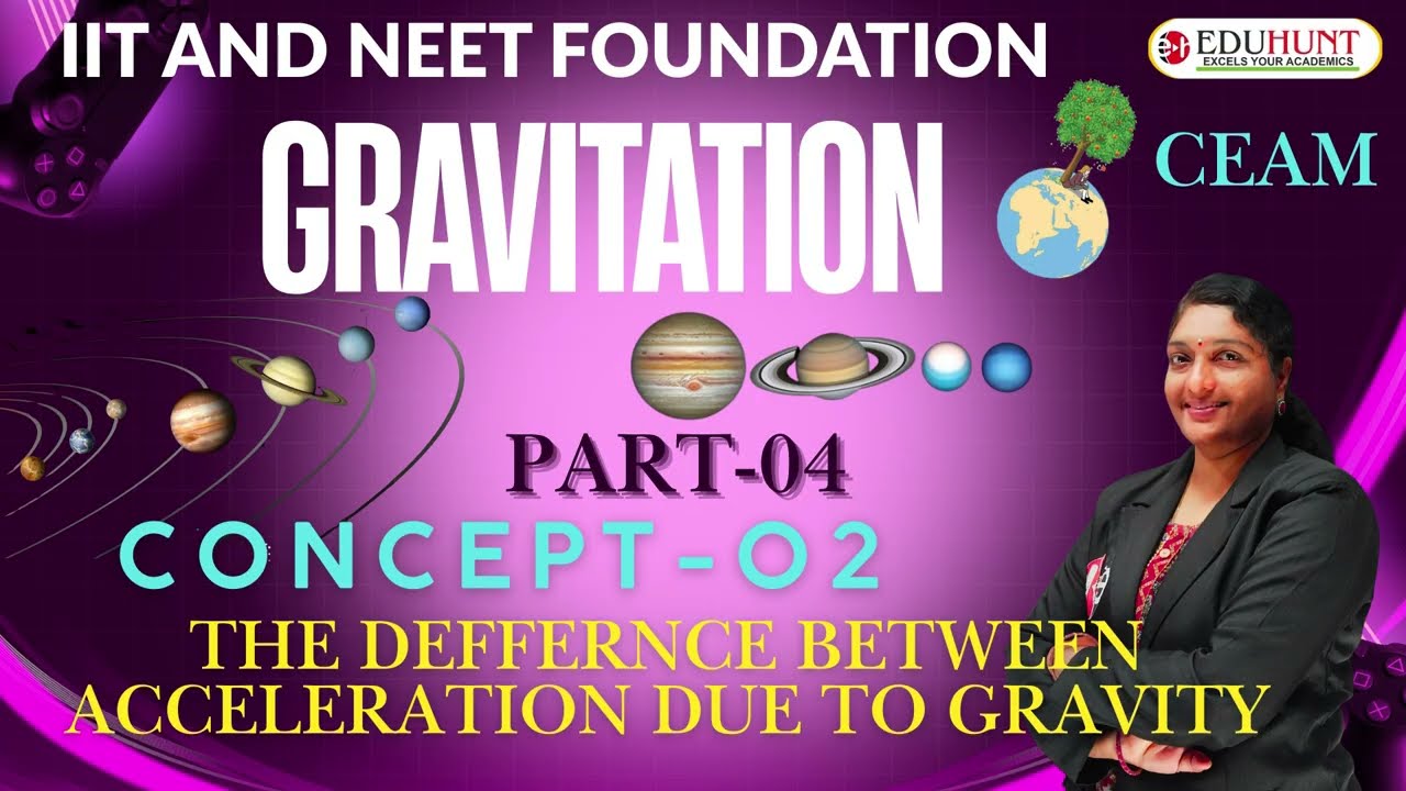 19 . GRAVITATION | CONCEPT-02 | PART -05 |THE  DIFFERENCE BETWEEN ACCELERATION DUE TO GRAVITY