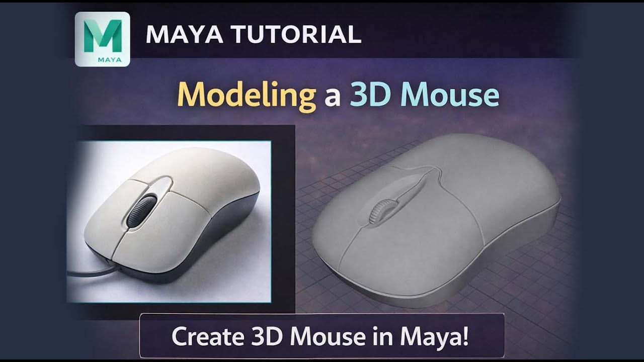 Maya Tutorial | Mouse Modeling Easy Process Step by Step