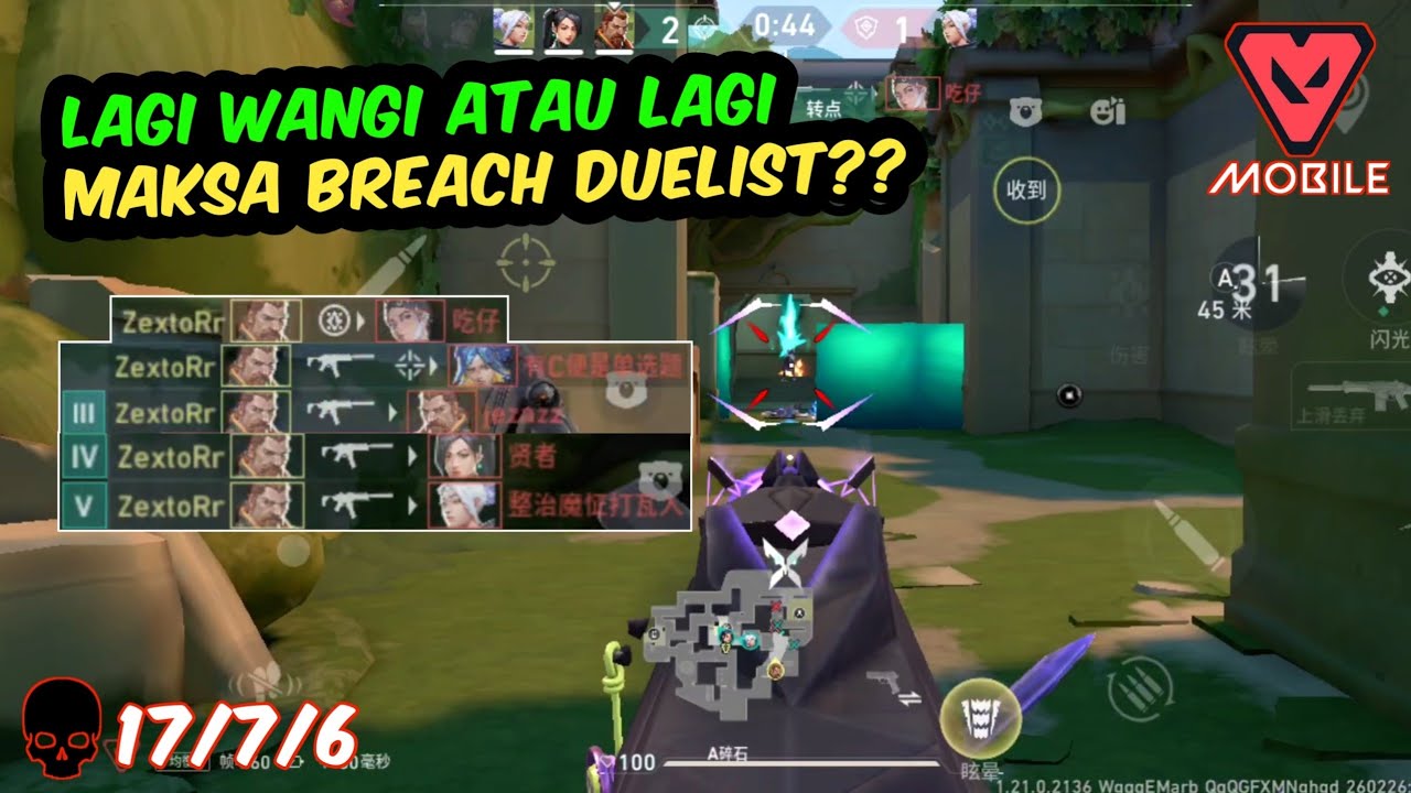 HAMPIR 2X ACE!! BEGINI NIH KALO BREACH ANE KALO LAGI WANGI😆😆.. #valorant 