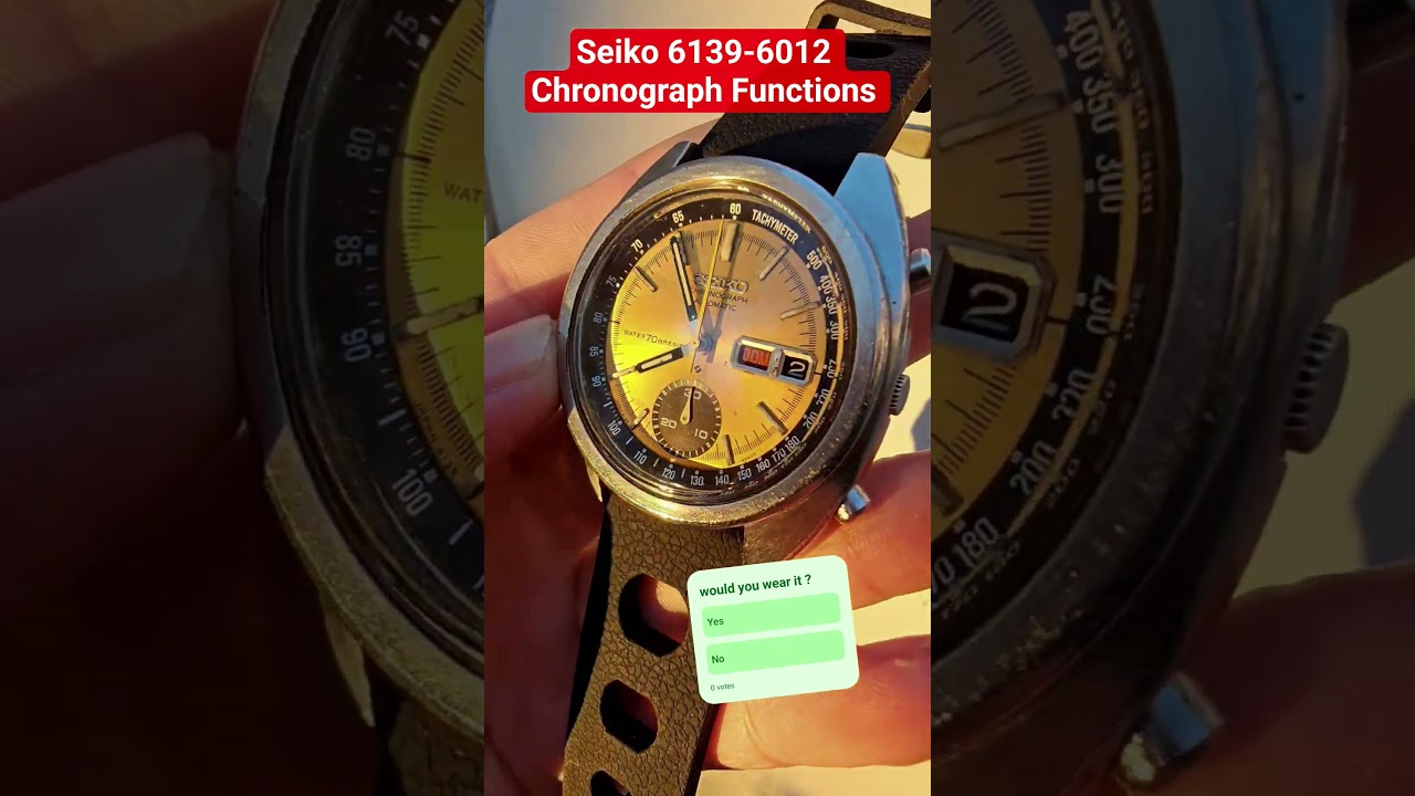 Seiko 6139-6012 Chronograph Functions