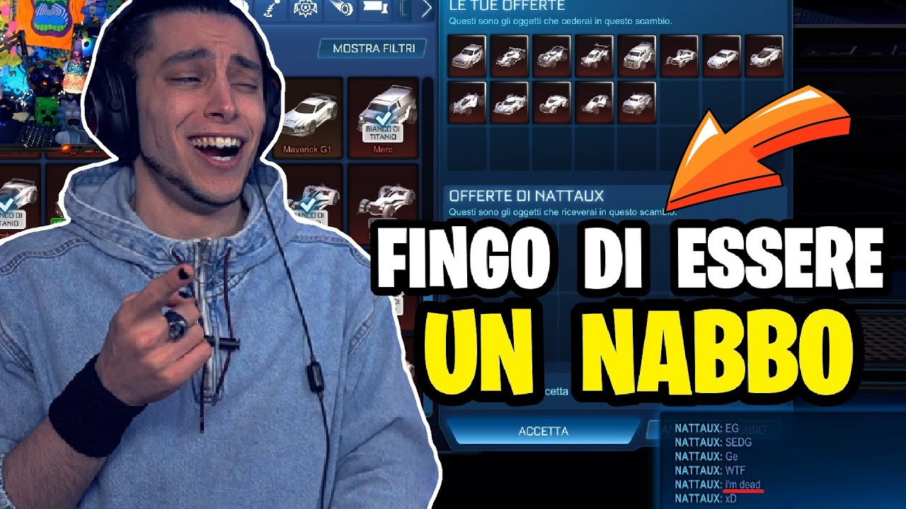 FINGO di ESSERE un NABBO poi FLEXO L'INVENTARIO su ROCKET LEAGUE *burlone*