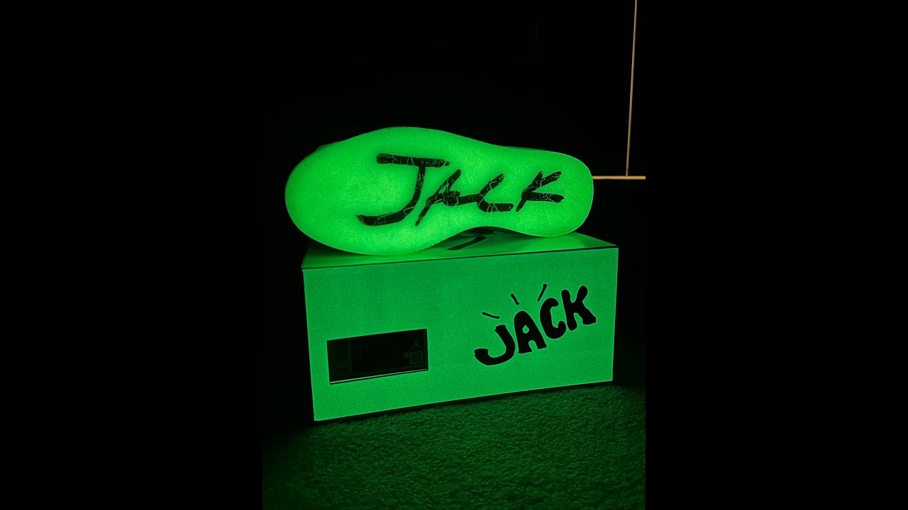 Travis Scott x Chase B Jumpman Jacks - Excellent Glow in Dark Features