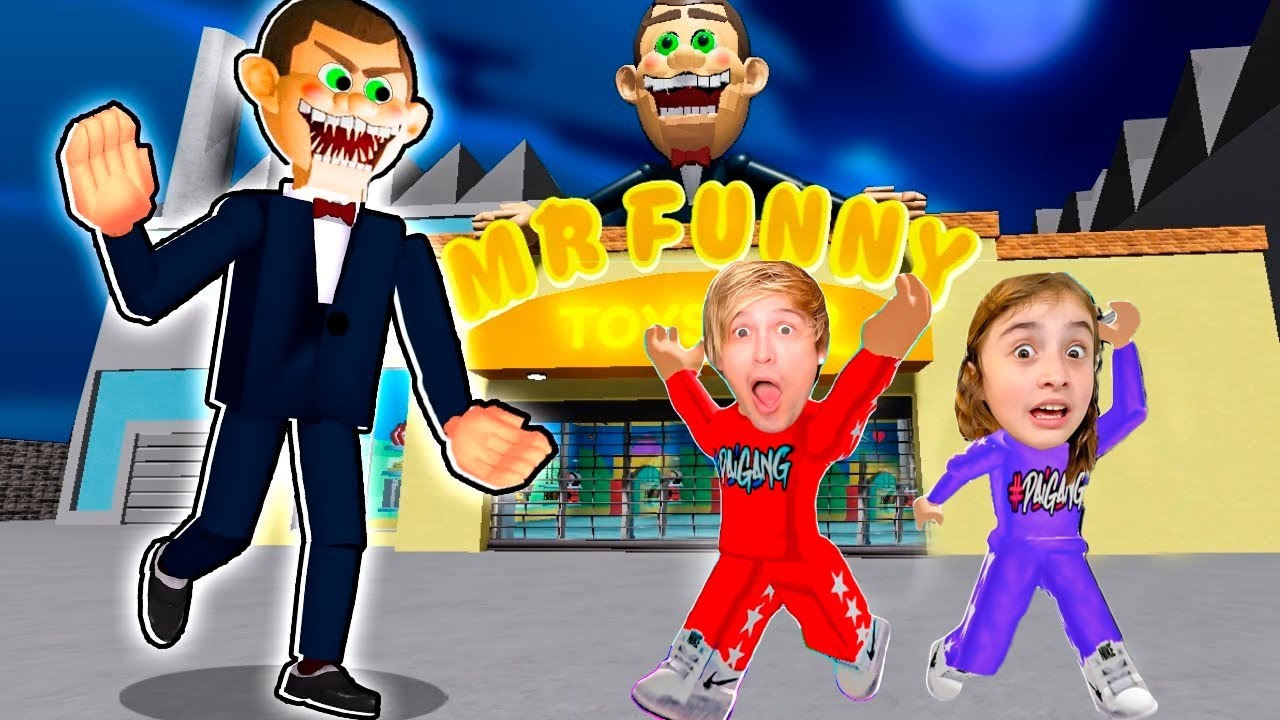 FUJA do BONECO DO MAL no ROBLOX! (Escape Mr Funny's ToyShop)