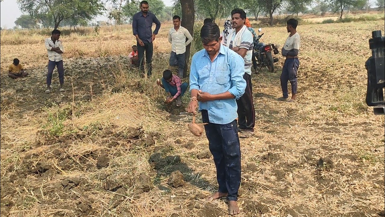 Borewell Drilling - 20 HP मोटर | 240 Feet Deep boring With Coconut water checking Method | Borewells