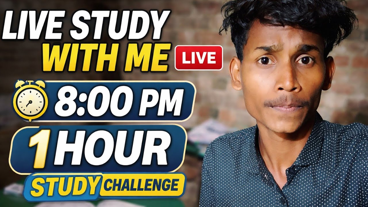 LIVE 9:05 PM 🔥 | 1 Hour Deep Focus Study With Me | Let’s Win