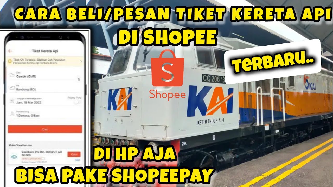 CARA PESAN TIKET KERETA API DI APLIKASI SHOPEE