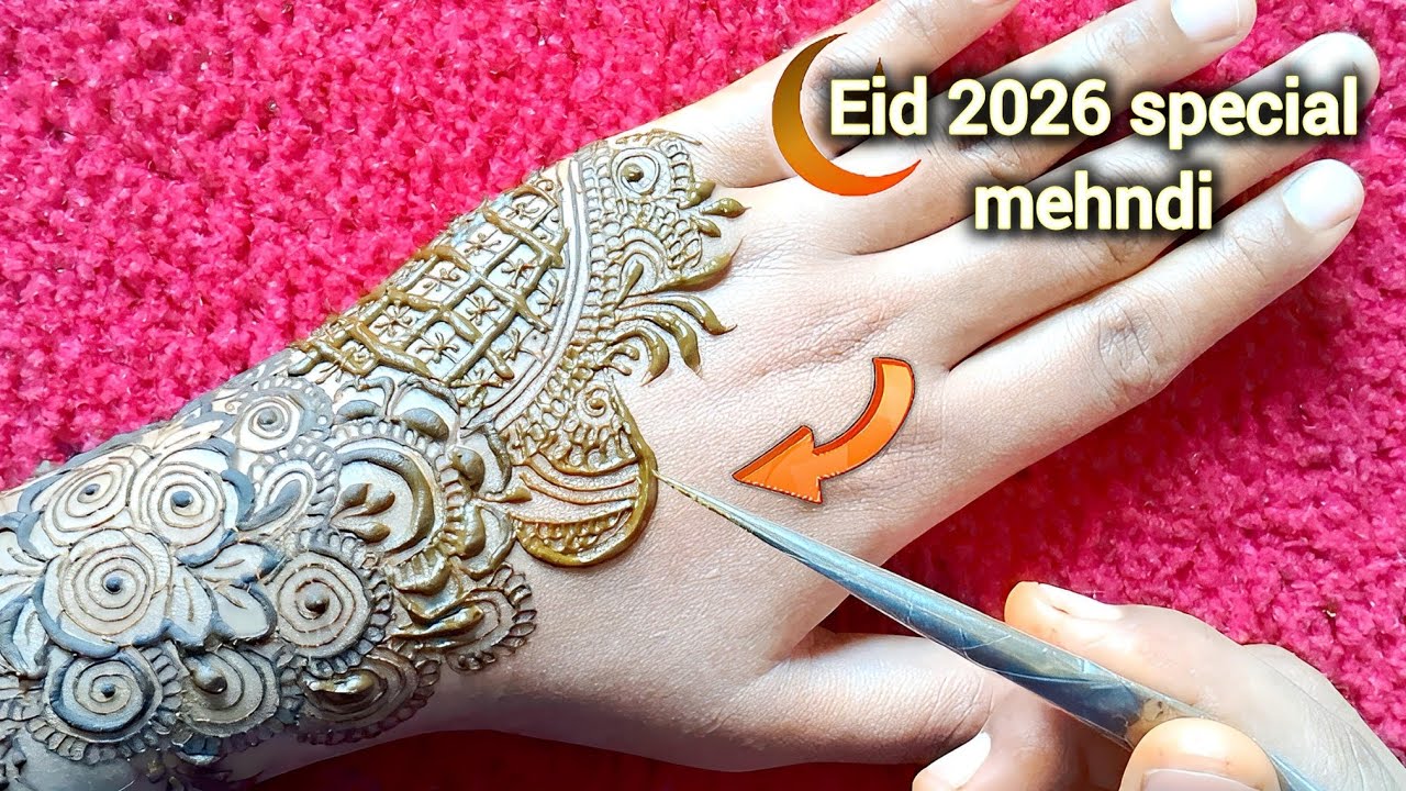 Eid 2026 Special Mehndi Design 🌙 Beautiful Arabic Mehndi for Back Hand | Easy Henna Tutorial