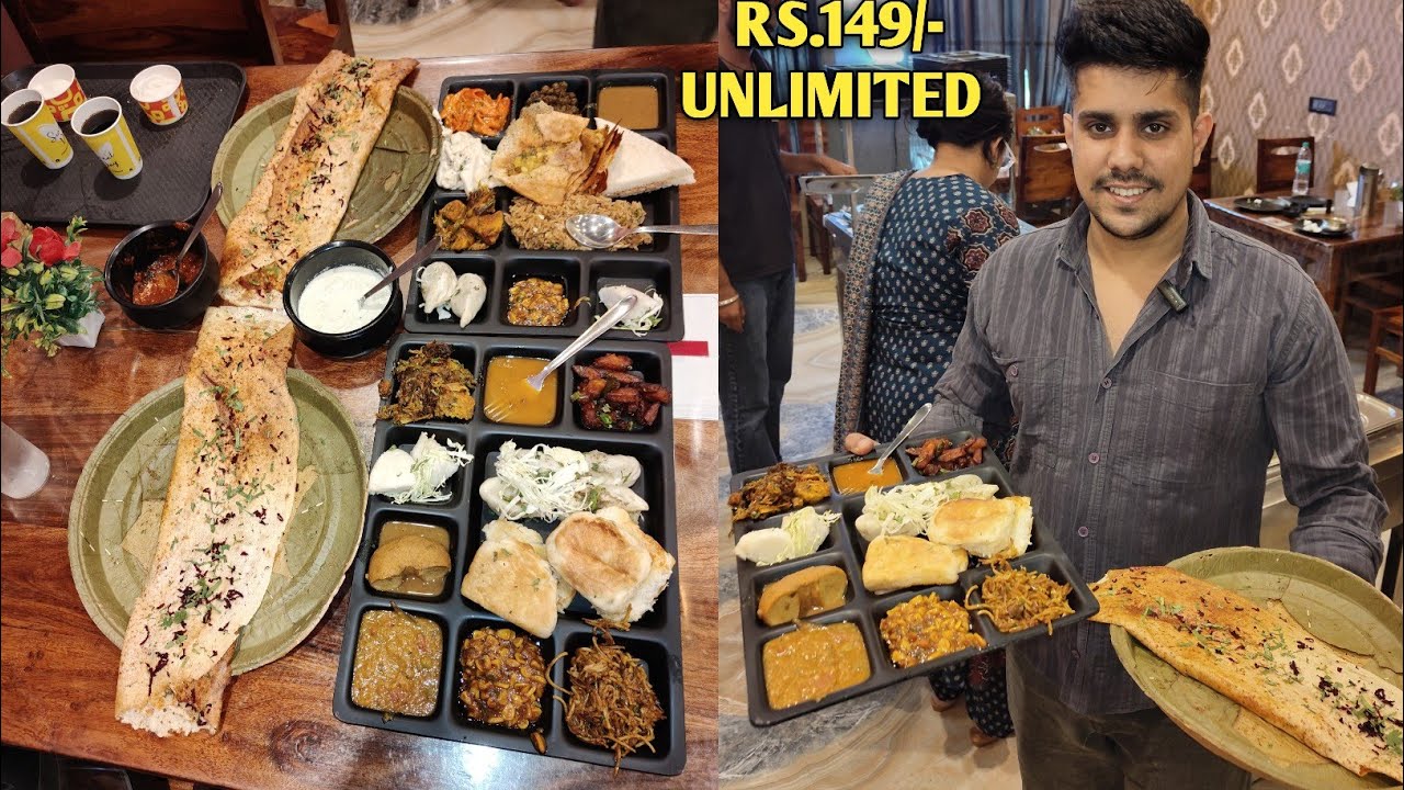 Rs.149/-  जितना मर्जी उतना खाओ 😍🤩 Unlimited Food Buffet  ￼ | Rajasthani food | Jaipur street food 