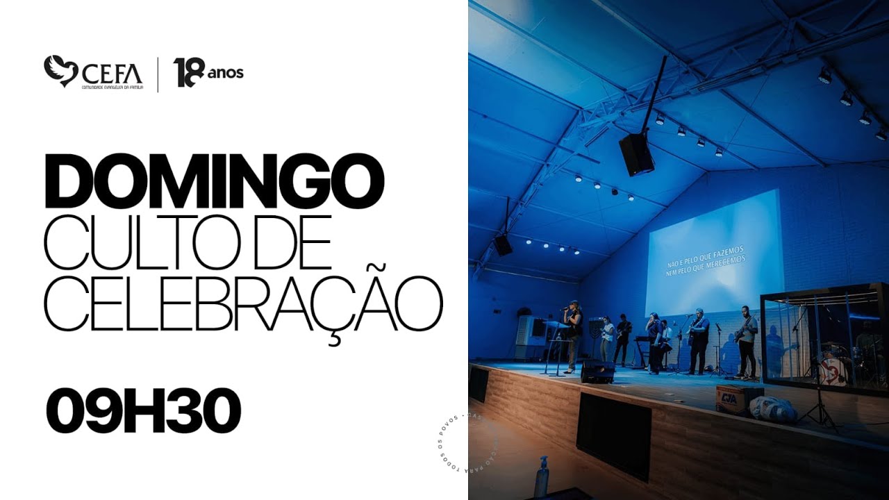 Domingo - 25•01•2026 - às 09:30h - Igreja Cefa