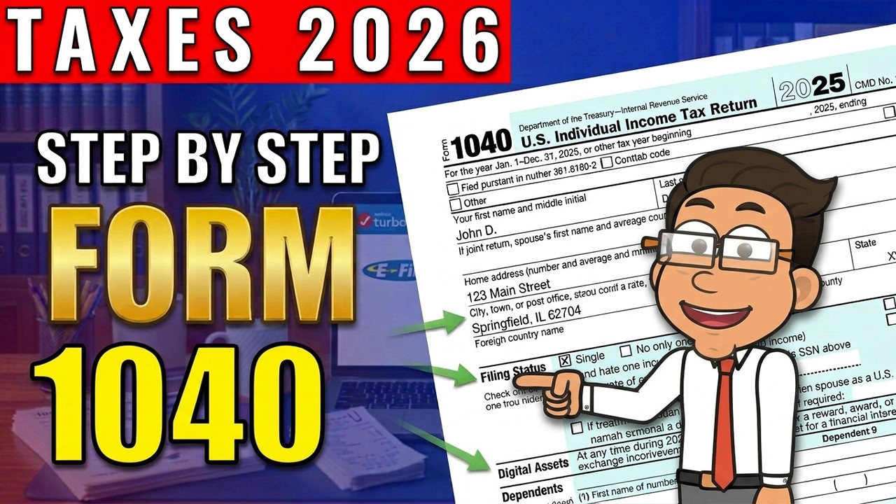 Как заполнить форму 1040 для уплаты налогов за 2025 год (пошаговое руководство за 2026 год)