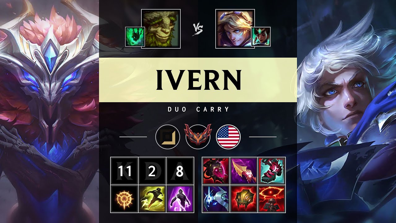 Ivern Carry vs Ezreal - NA Grandmaster Patch 25.15