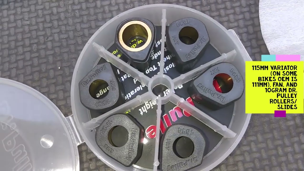 Gy6 150cc Scooter 115mm Variator, and 10 Gram Rollers Install.