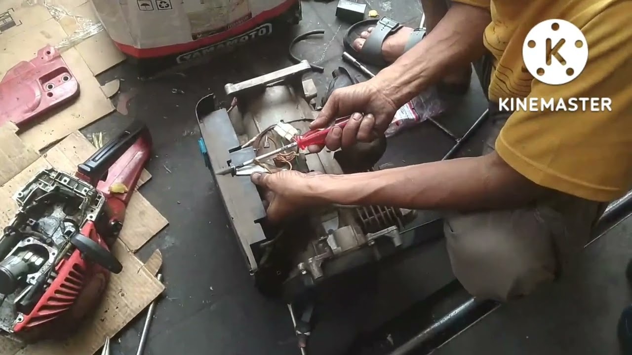 Mengatasi Mesin Genset ET 950 Gas manjer  bola lampu putus semua