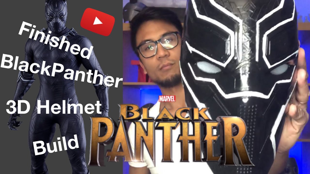 Black Panther Helmet 3D Printed - Showcase Time😁