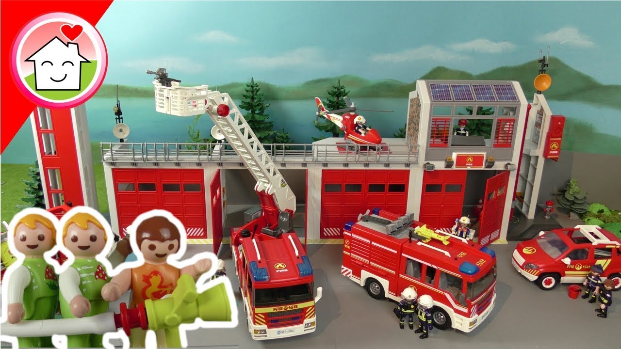 Playmobil Feuerwehr Film deutsch - Die Kita besucht die Feuerwehr - Familie Hauser